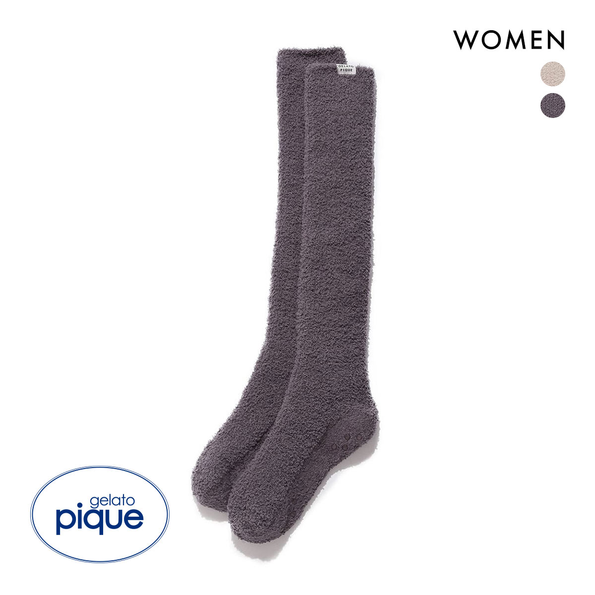 ジェラートピケ gelato pique レディース べビモコマタニティ 着圧ソックス ジェラピケ(CGY-チャコールグレー-Free)