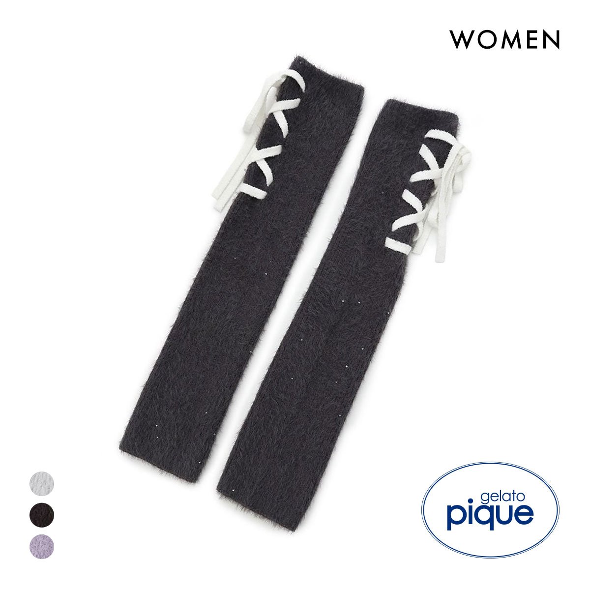 ジェラートピケ レディース HALLOWEEN レッグウォーマー ジェラピケ パジャマ ルームウェア gelato pique(DGY-濃グレー-Free)