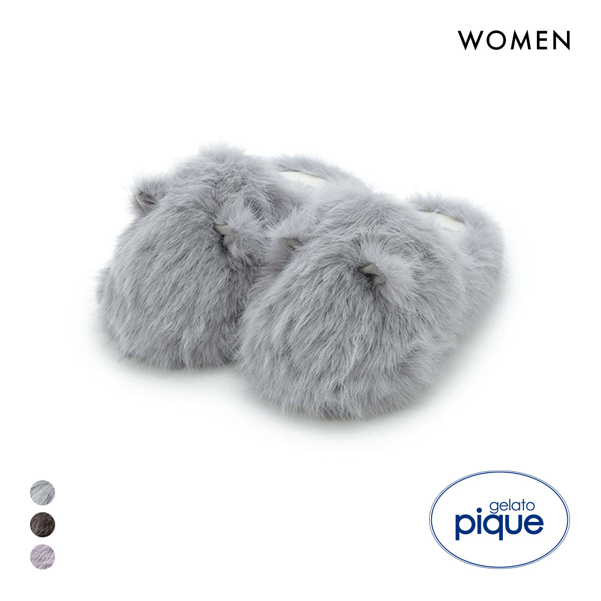 ジェラートピケ レディース HALLOWEEN CATファールームシューズ ジェラピケ gelato pique(LGY-薄グレー-Free)