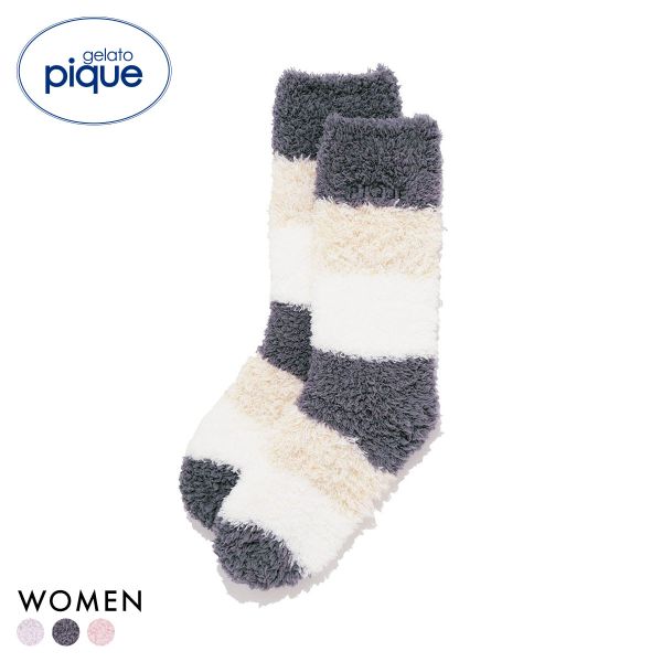 ジェラートピケ ジェラート3ボーダーソックス ジェラピケ gelato pique パジャマ ルームウェア