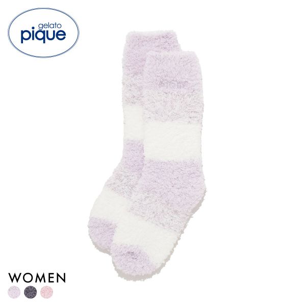 ジェラートピケ ジェラート3ボーダーソックス ジェラピケ gelato pique パジャマ ルームウェア