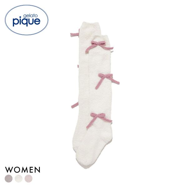 ジェラートピケ レディース プードルリボンソックス ジェラピケ パジャマ ルームウェア gelato pique
