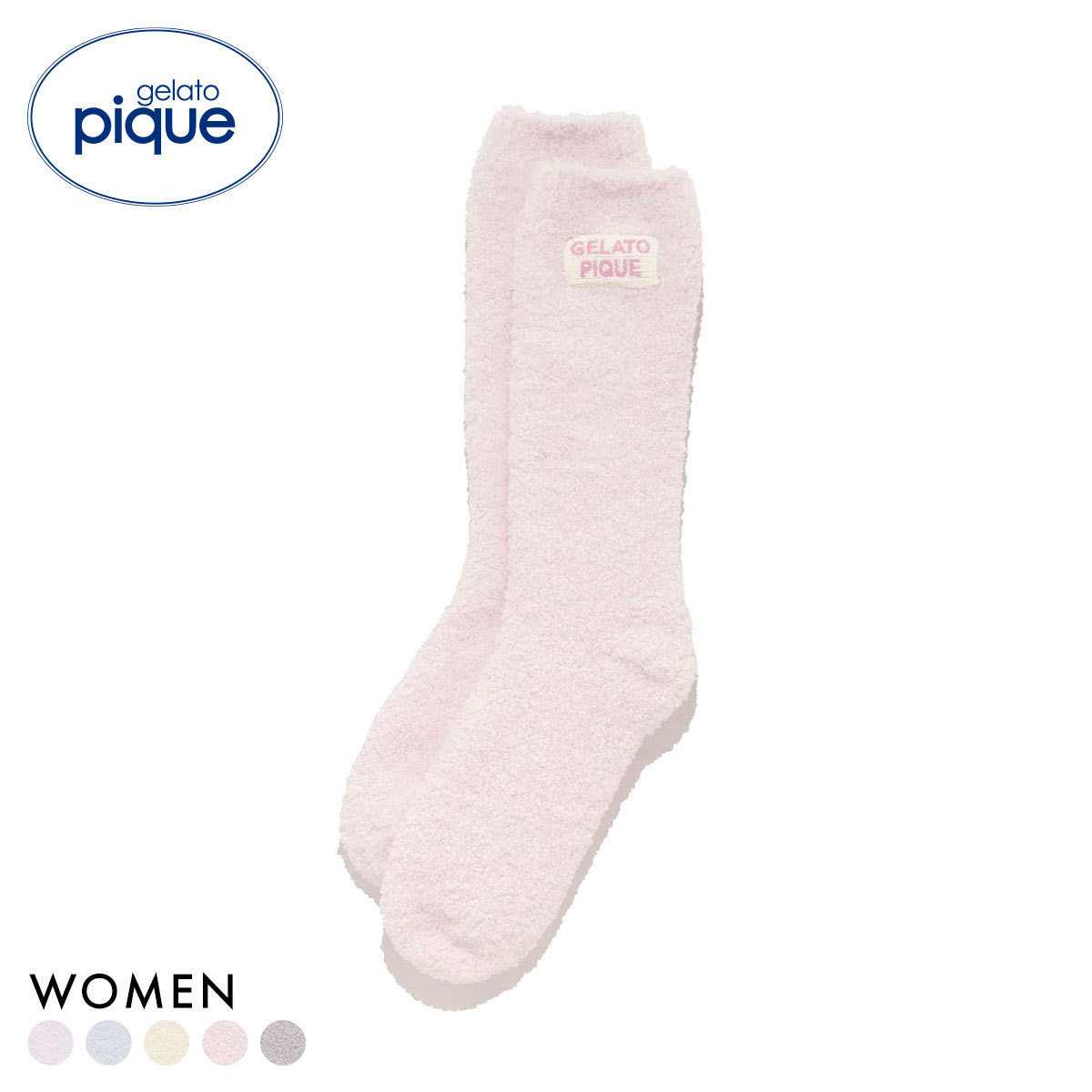 ジェラートピケ レディース カラフルパウダールームソックス ジェラピケ パジャマ ルームウェア gelato pique(PI-ピンク-Free)