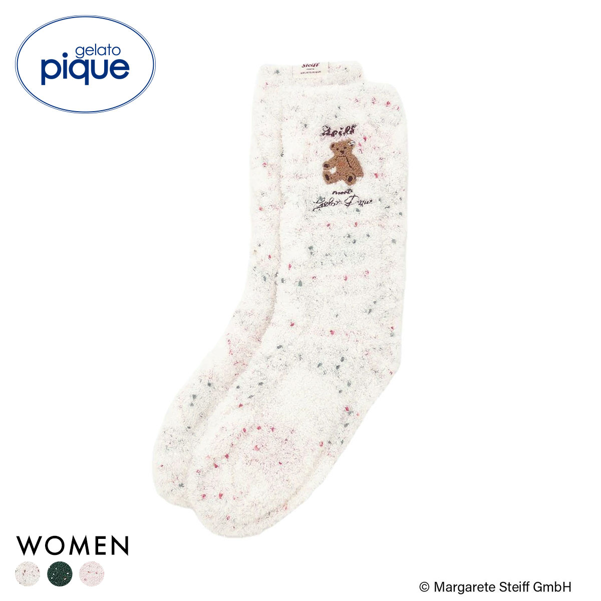 ジェラートピケ レディース シュタイフ パウダーネップソックス ジェラピケ gelato pique Steiff
