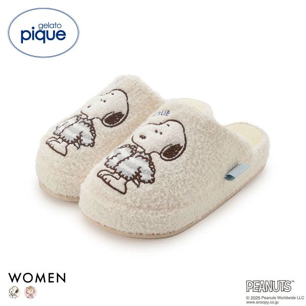 ジェラートピケ レディース PEANUTS オリジナルアートルームシューズ ジェラピケ パジャマ ルームウェア スヌーピー gelato pique