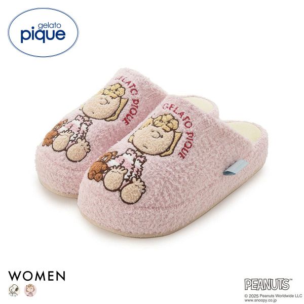 ジェラートピケ レディース PEANUTS オリジナルアートルームシューズ ジェラピケ パジャマ ルームウェア スヌーピー gelato pique