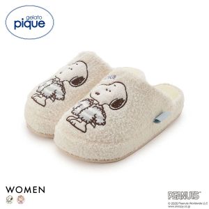 ジェラートピケ レディース PEANUTS オリジナルアートルームシューズ ジェラピケ パジャマ ルームウェア スヌーピー gelato pique