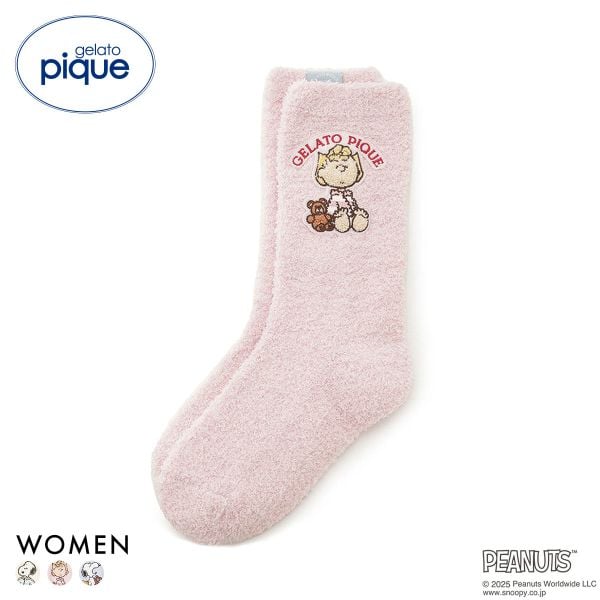 ジェラートピケ レディース PEANUTS オリジナルアートソックス ジェラピケ パジャマ ルームウェア スヌーピー gelato pique