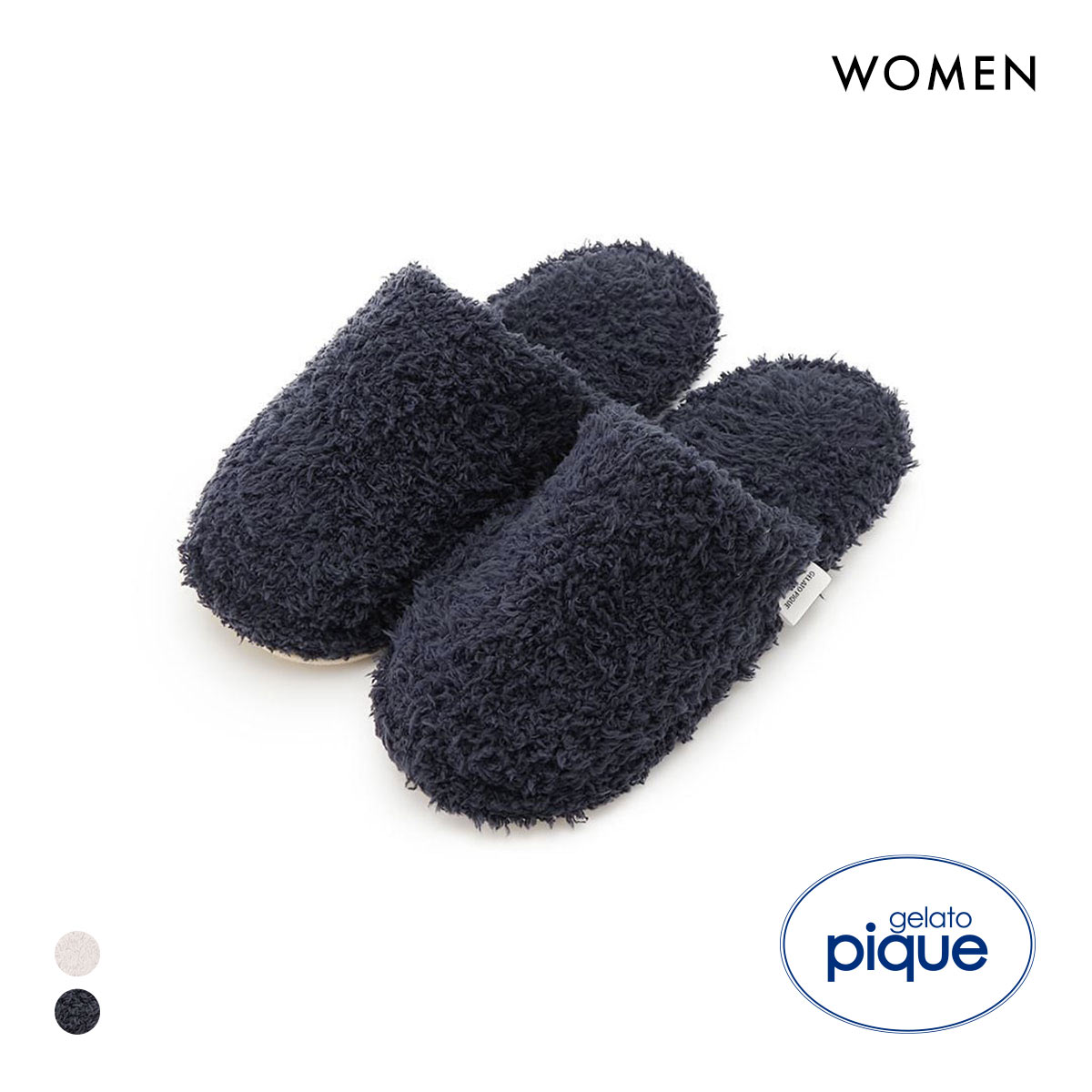 ジェラートピケ レディース ベーシックジェラートルームシューズ ジェラピケ パジャマ ルームウェア gelato pique(NV-ネイビー-Free)