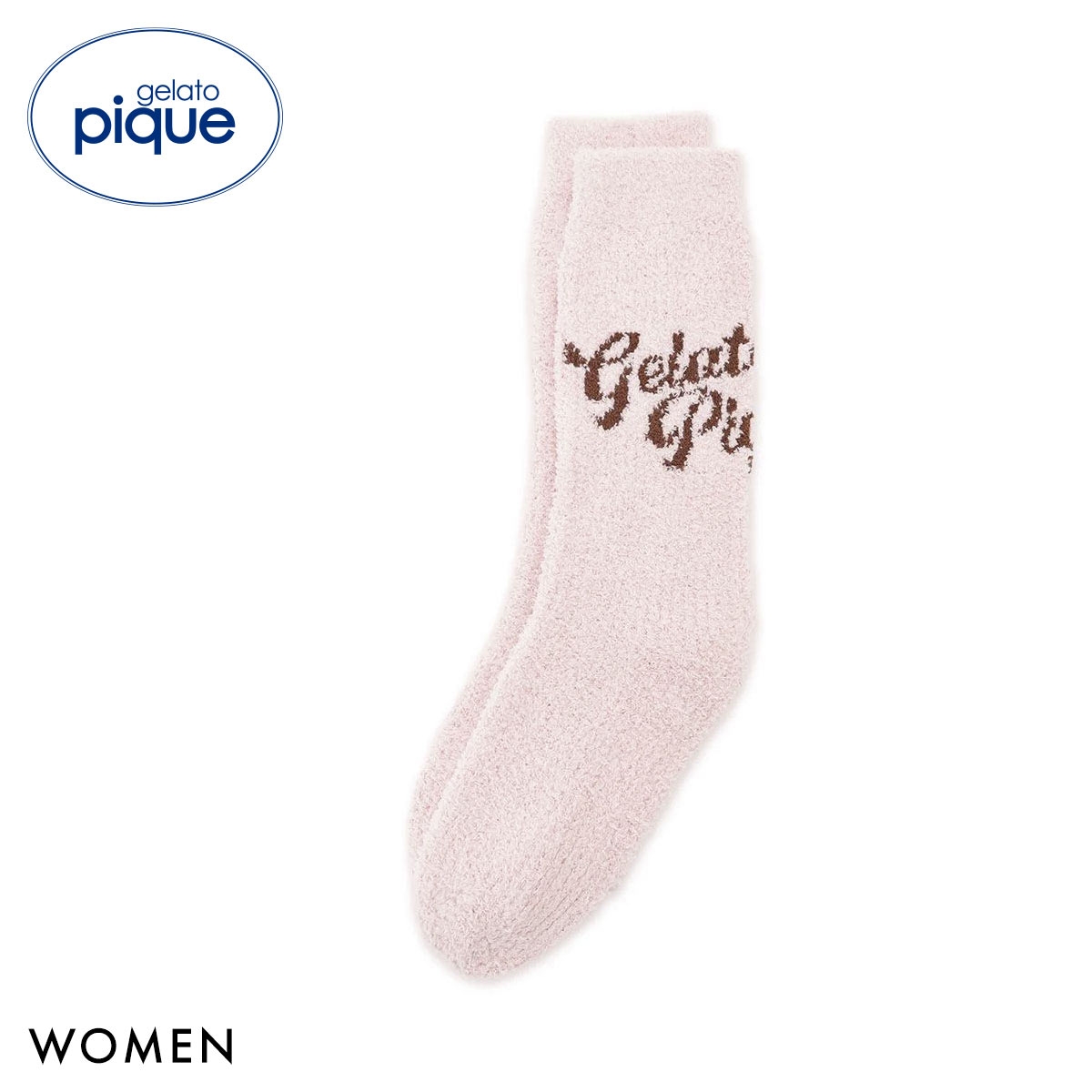 ジェラートピケ レディース ベビモコジャガードロゴソックス ジェラピケ パジャマ ルームウェア gelato pique(PI-ピンク-Free)