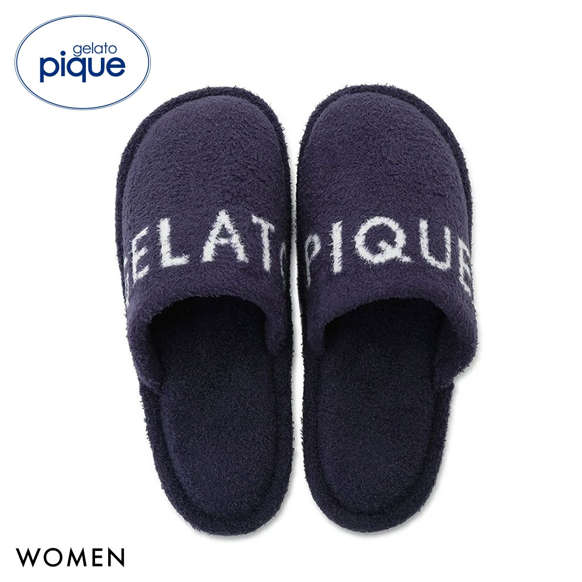 ジェラートピケ レディース IFMC. スムーズィールームシューズ ジェラピケ パジャマ ルームウェア gelato pique(NV-ネイビー-Free)