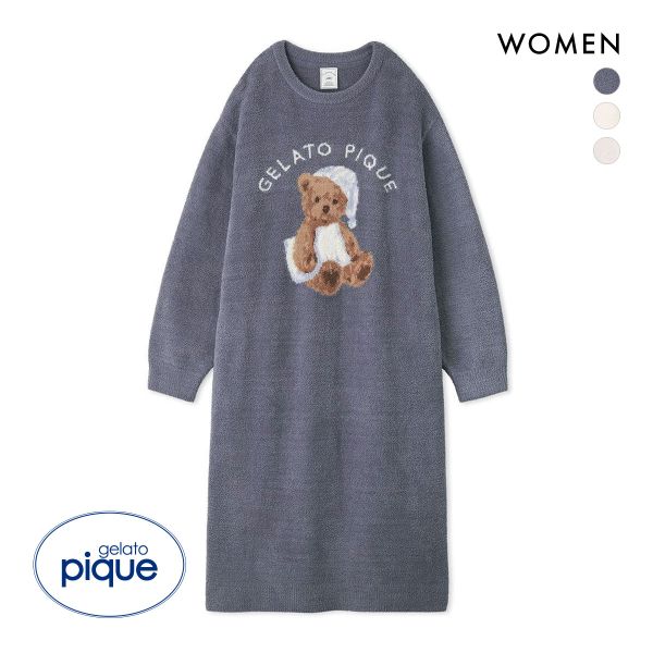 ジェラートピケ gelato pique レディース GOOD NIGHT BEAR ジャガードワンピース ジェラピケ パジャマ ルームウェア