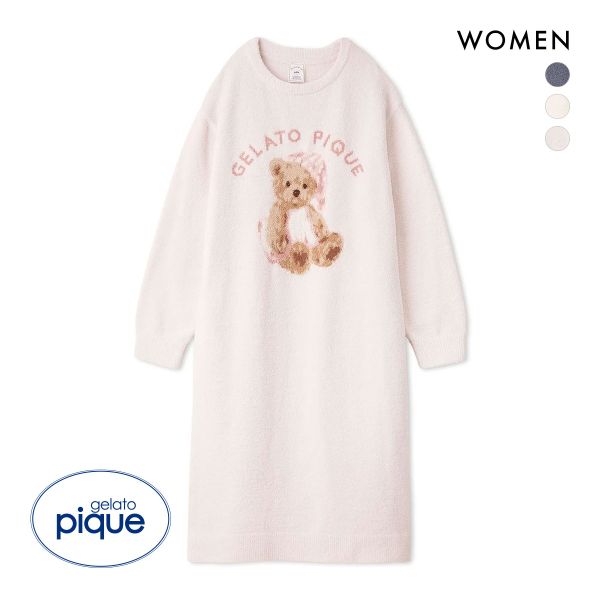 ジェラートピケ gelato pique レディース GOOD NIGHT BEAR ジャガードワンピース ジェラピケ パジャマ ルームウェア