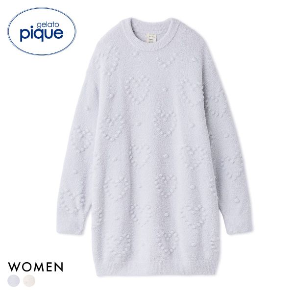 ジェラートピケ レディース ハート柄ワンピース ジェラピケ パジャマ ルームウェア gelato pique