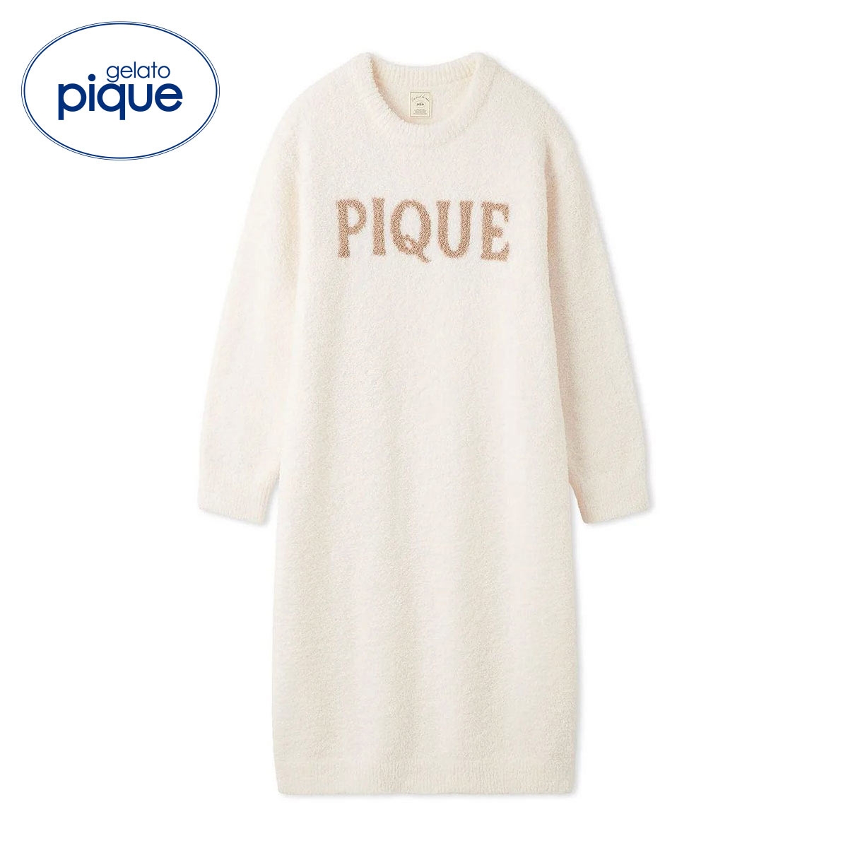 ジェラートピケ レディース パウダーロゴジャガードワンピース ジェラピケ パジャマ ルームウェア gelato pique(CR-クリーム-Free)