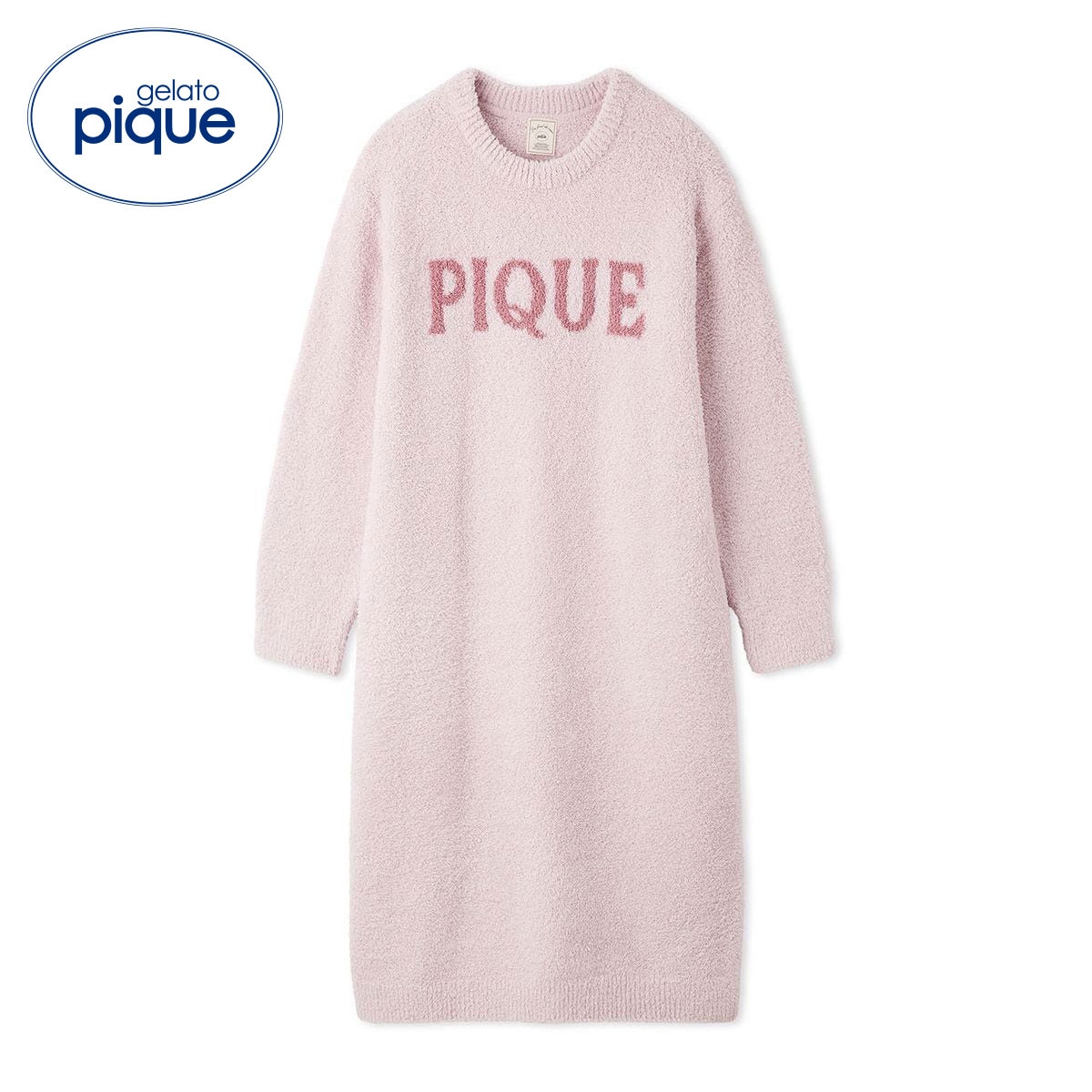 ジェラートピケ レディース パウダーロゴジャガードワンピース ジェラピケ パジャマ ルームウェア gelato pique(PI-ピンク-Free)