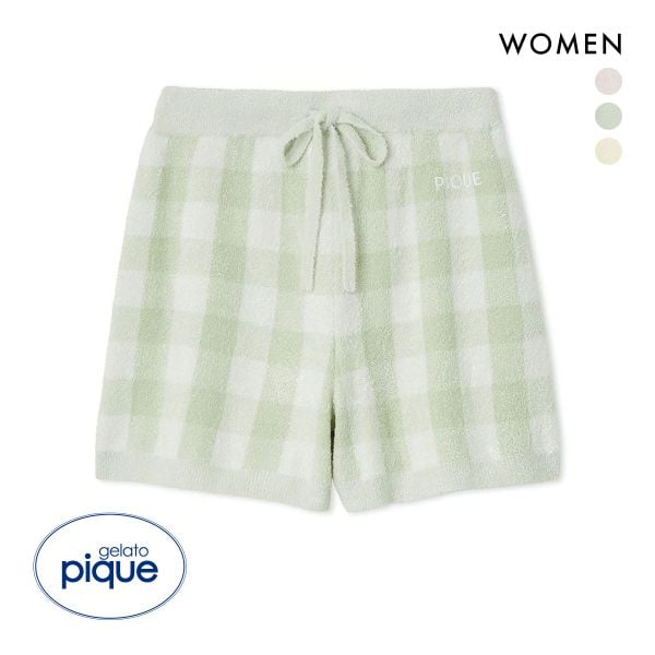 ジェラートピケ レディース チェックジャガードショートパンツ ジェラピケ パジャマ ルームウェア gelato pique