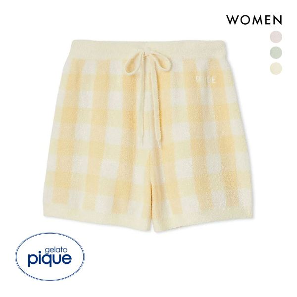 ジェラートピケ レディース チェックジャガードショートパンツ ジェラピケ パジャマ ルームウェア gelato pique
