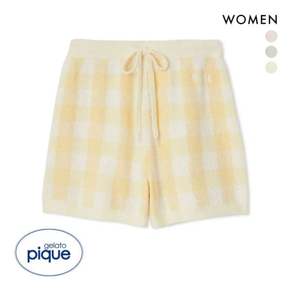 ジェラートピケ レディース チェックジャガードショートパンツ ジェラピケ パジャマ ルームウェア gelato pique