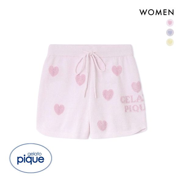 ジェラートピケ レディース ハートジャガードショートパンツ ジェラピケ パジャマ gelato pique