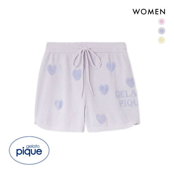 ジェラートピケ レディース ハートジャガードショートパンツ ジェラピケ パジャマ gelato pique
