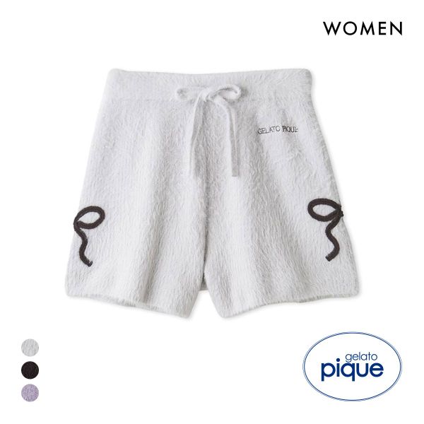 ジェラートピケ レディース HALLOWEEN リボンフェザーショートパンツ ジェラピケ パジャマ ルームウェア gelato pique