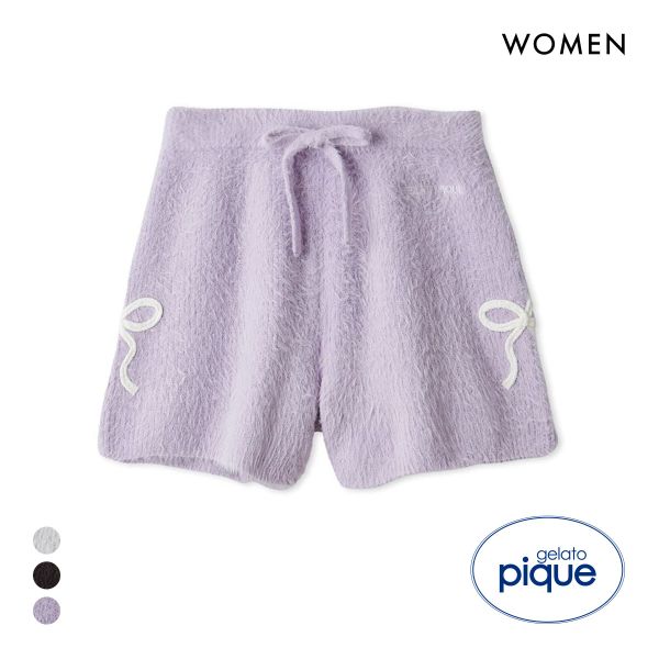 ジェラートピケ レディース HALLOWEEN リボンフェザーショートパンツ ジェラピケ パジャマ ルームウェア gelato pique