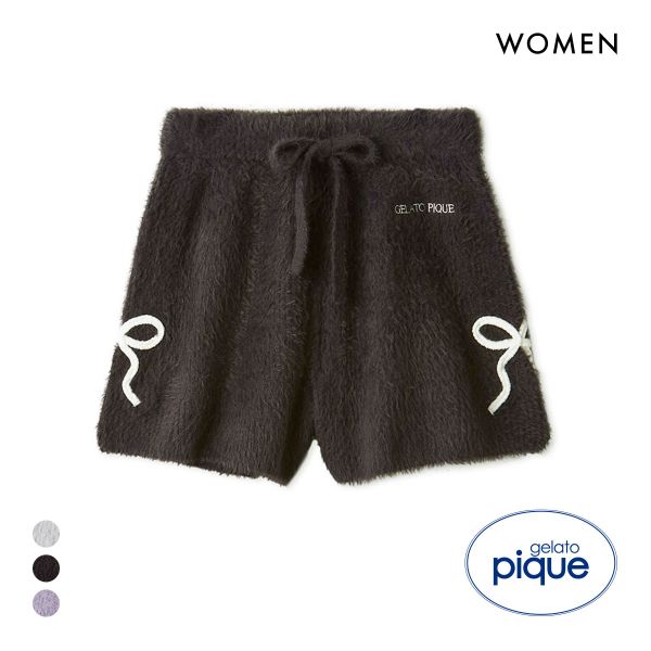 ジェラートピケ レディース HALLOWEEN リボンフェザーショートパンツ ジェラピケ パジャマ ルームウェア gelato pique