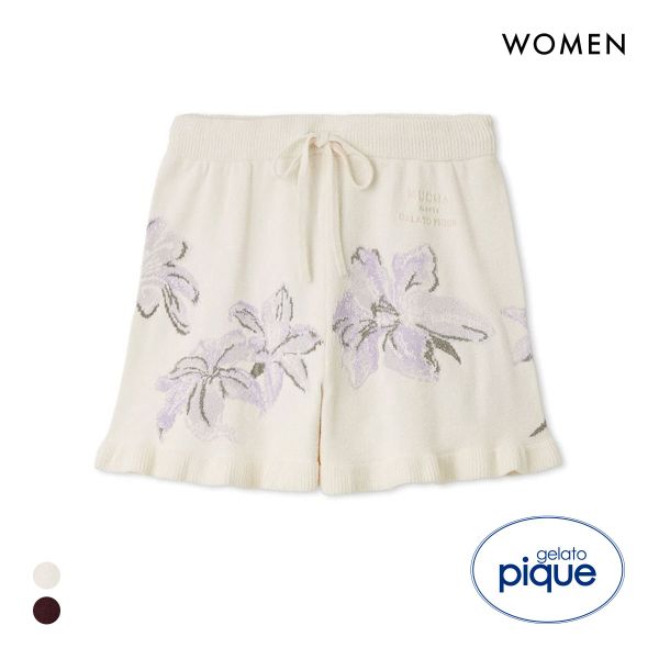ジェラートピケ レディース MUCHA リリージャガードショートパンツ ミュシャ ジェラピケ パジャマ ルームウェア gelato pique