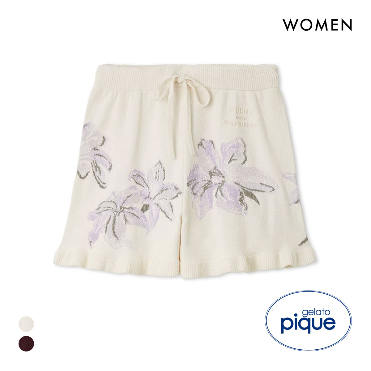 ジェラートピケ レディース MUCHA リリージャガードショートパンツ ミュシャ ジェラピケ パジャマ ルームウェア gelato pique