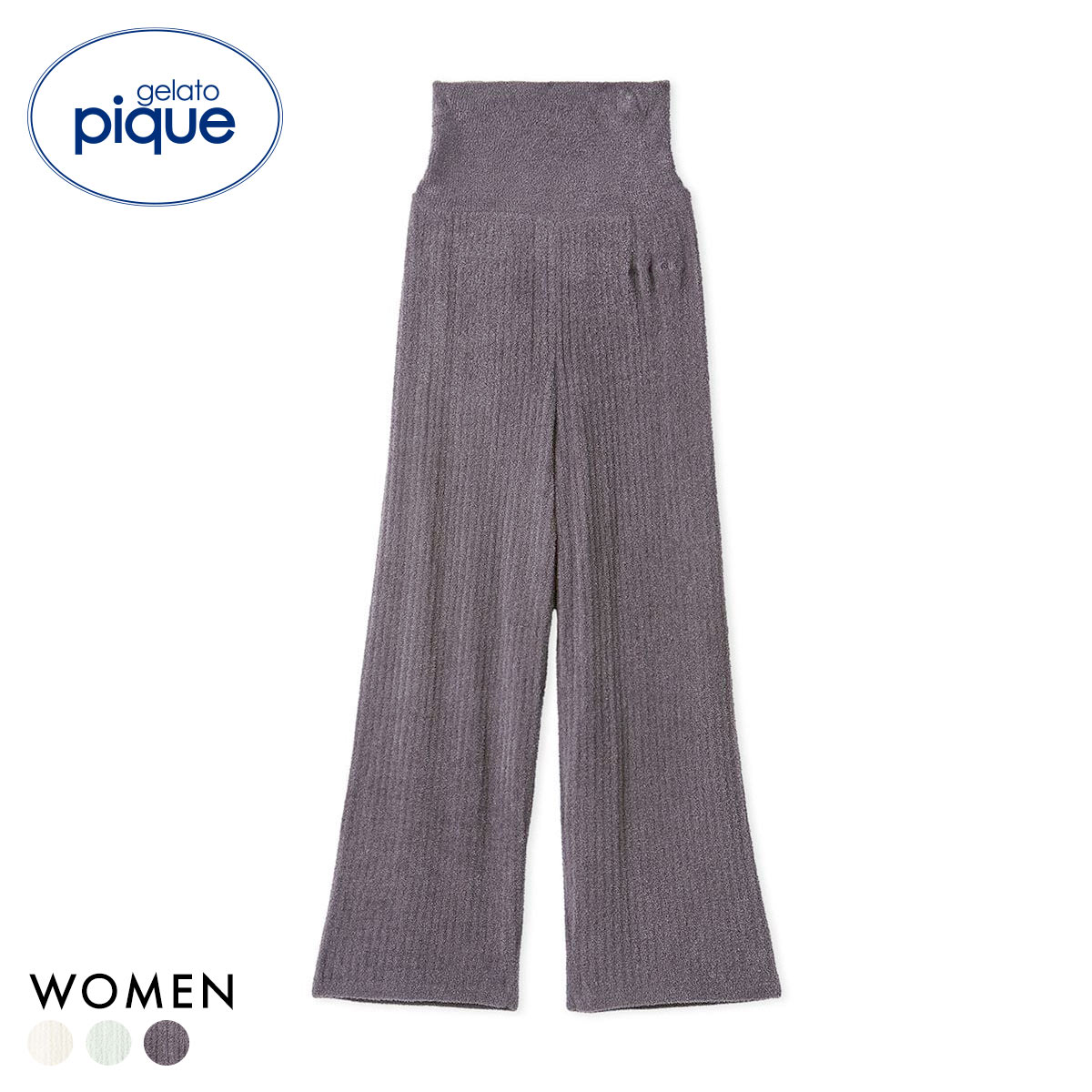 ジェラートピケ レディース 調温スムーズィーロングパンツ ジェラピケ パジャマ ルームウェア gelato pique(DGY-濃グレー-Free)
