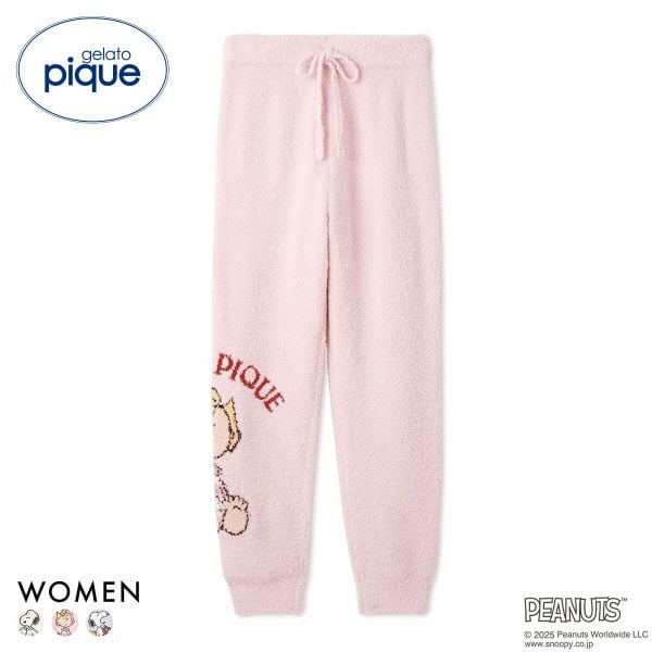 ジェラートピケ レディース PEANUTS オリジナルジャガードロングパンツ ジェラピケ パジャマ ルームウェア スヌーピー gelato pique