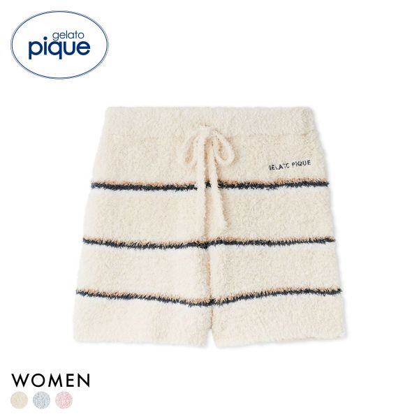 ジェラートピケ レディース ジェラートボーダーショートパンツ ジェラピケ パジャマ ルームウェア gelato pique