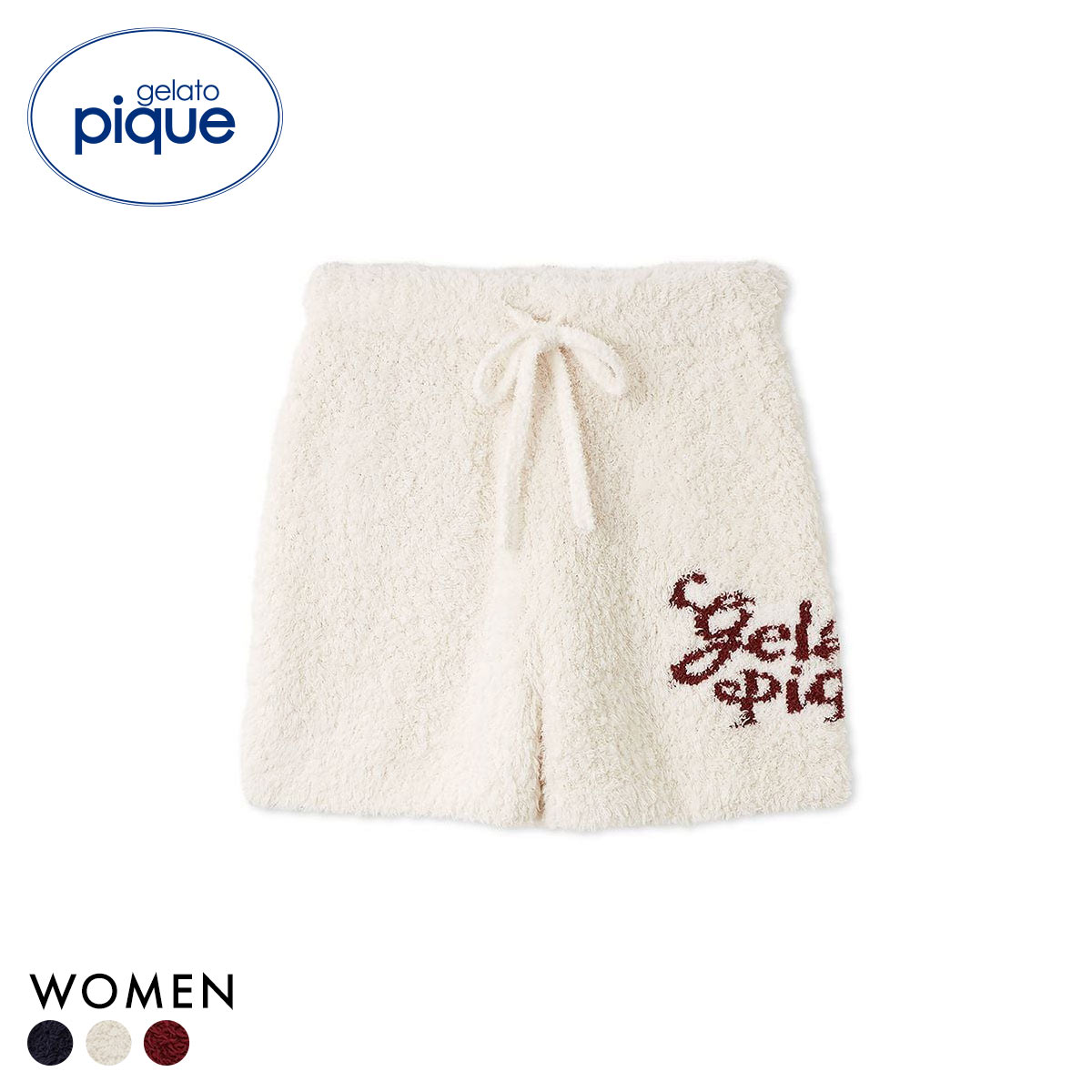 ジェラートピケ レディース HOLIDAY ジェラートスノーベアジャガードショートパンツ ジェラピケ パジャマ ルームウェア(IV-アイボリー-Free)