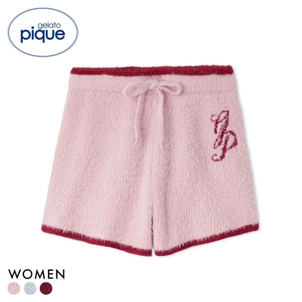 ジェラートピケ レディース HOLIDAY キラキラフェザーショートパンツ ジェラピケ パジャマ ルームウェア gelato pique