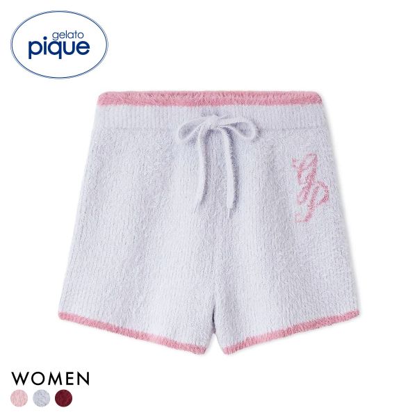 ジェラートピケ レディース HOLIDAY キラキラフェザーショートパンツ ジェラピケ パジャマ ルームウェア gelato pique