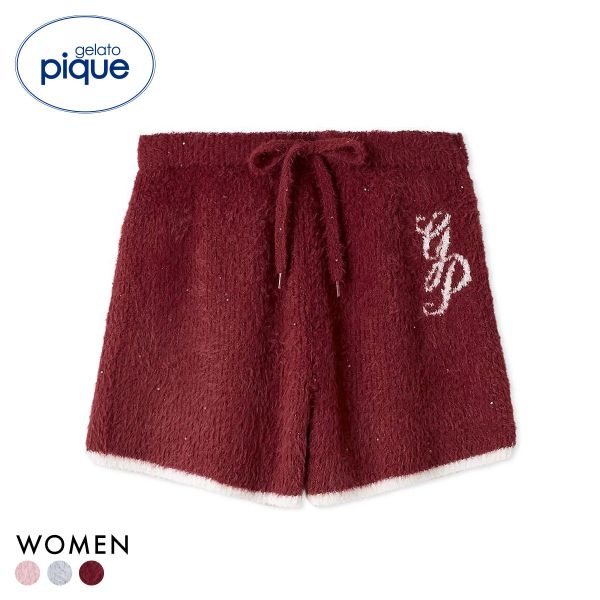 ジェラートピケ レディース HOLIDAY キラキラフェザーショートパンツ ジェラピケ パジャマ ルームウェア gelato pique
