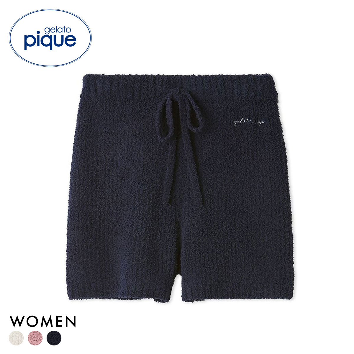ジェラートピケ レディース ベビモコベアさがらショートパンツ ジェラピケ パジャマ ルームウェア gelato pique フェイバリット(NV-ネイビー-Free)
