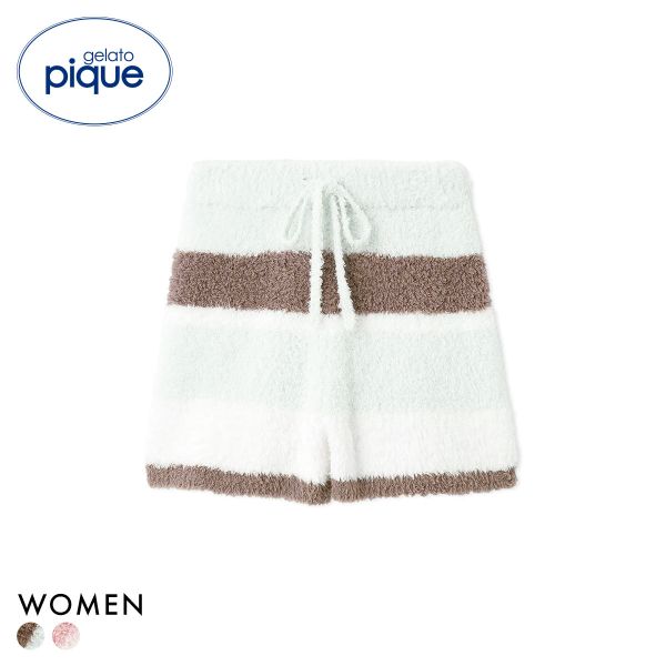 ジェラートピケ レディース ジェラートランダムボーダーショートパンツ ジェラピケ パジャマ ルームウェア gelato pique