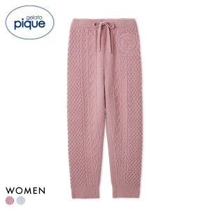 ジェラートピケ レディース Valentine アランロングパンツ ジェラピケ パジャマ ルームウェア gelato pique バレンタイン