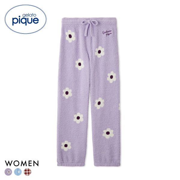 ジェラートピケ レディース 3柄ジャガードロングパンツ ジェラピケ パジャマ ルームウェア gelato pique