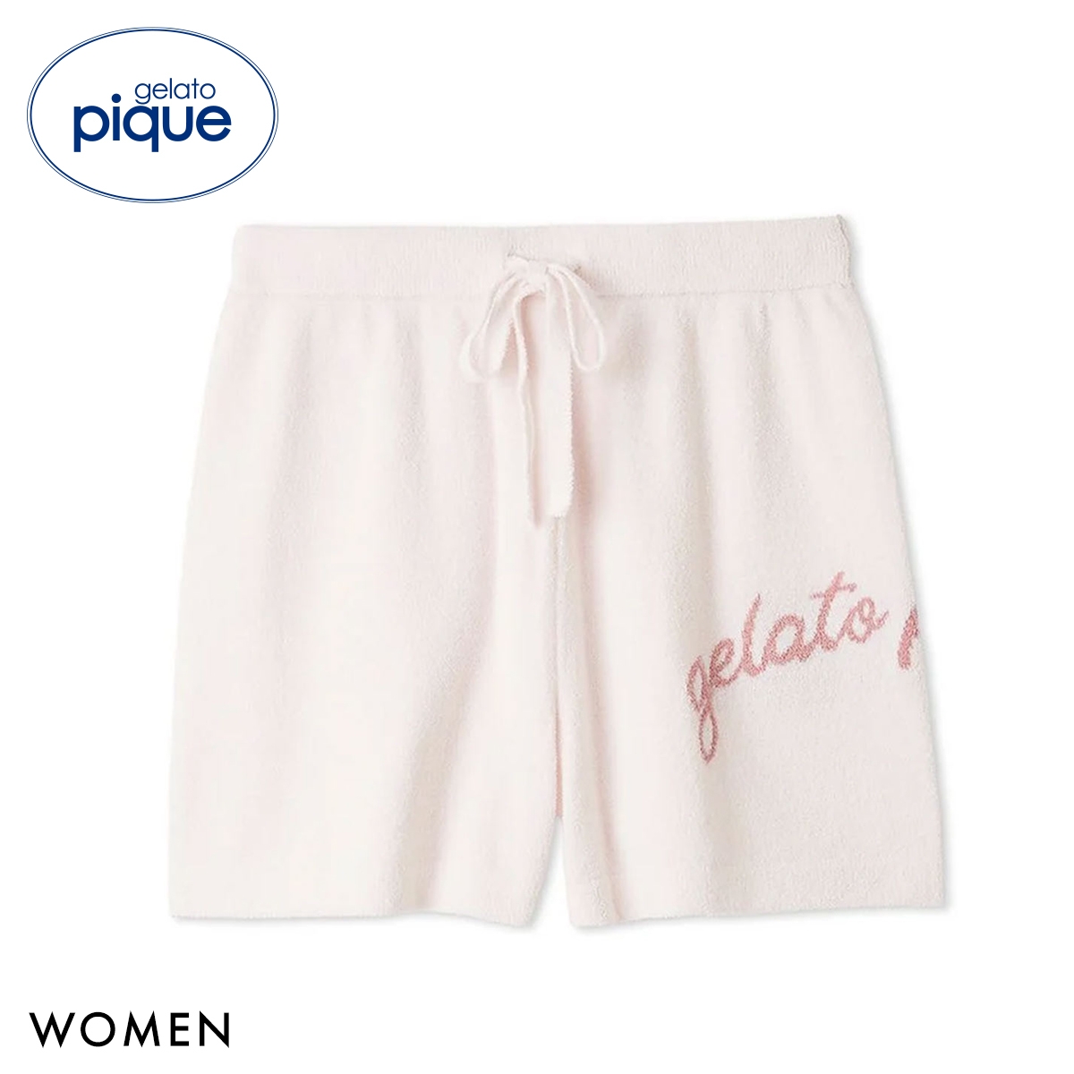 ジェラートピケ レディース ロゴジャガードショートパンツ ジェラピケ パジャマ ルームウェア gelato pique(PI-ピンク-Free)