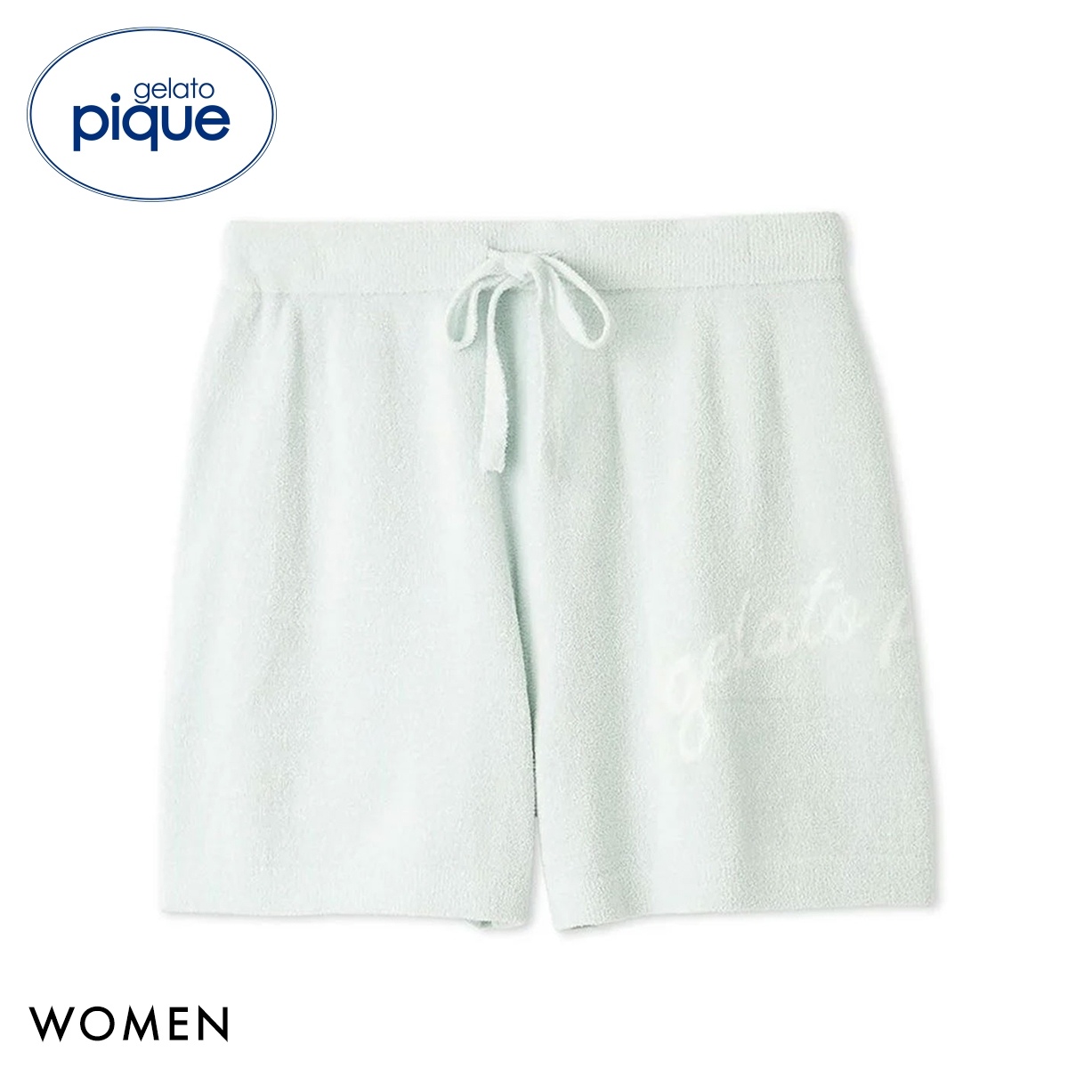 ジェラートピケ レディース ロゴジャガードショートパンツ ジェラピケ パジャマ ルームウェア gelato pique(MI-ミント-Free)