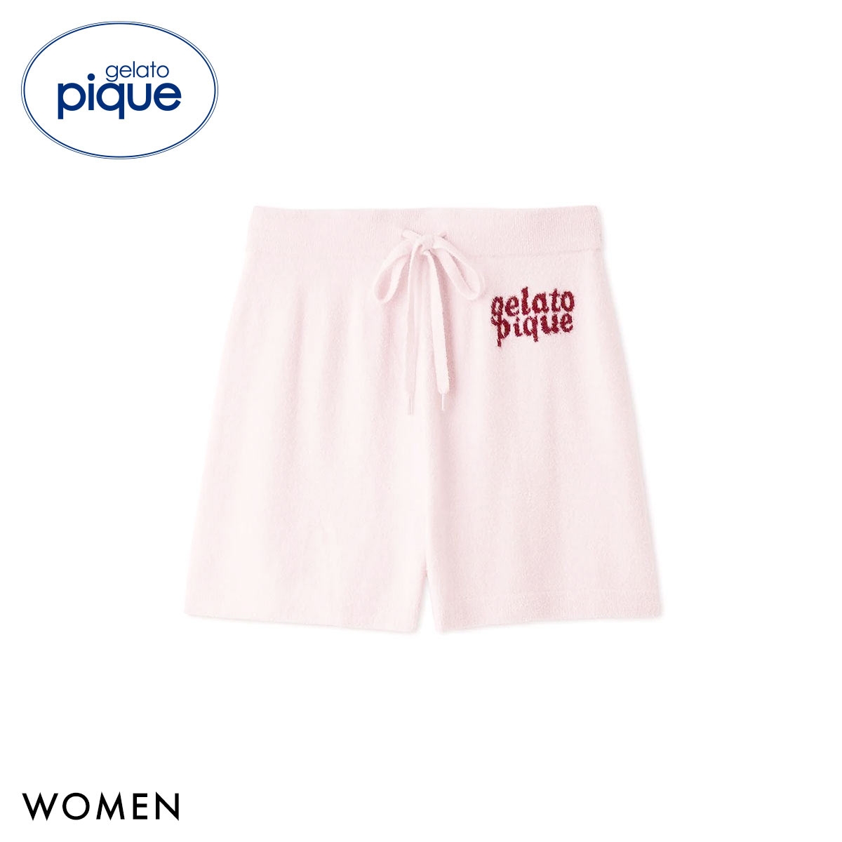 ジェラートピケ レディース スムーズィーロゴジャガードショートパンツ ジェラピケ パジャマ ルームウェア gelato pique(PI-ピンク-Free)