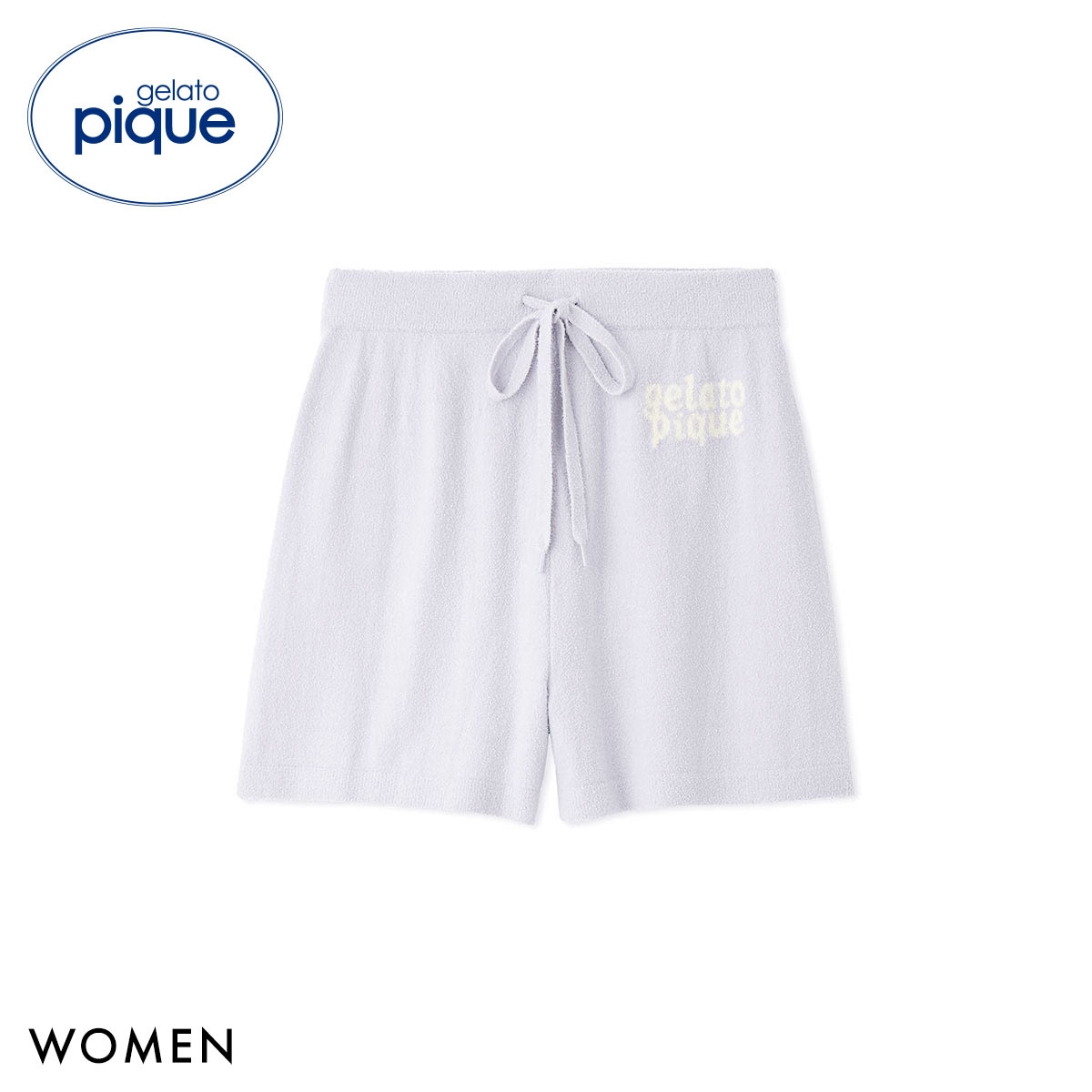 ジェラートピケ レディース スムーズィーロゴジャガードショートパンツ ジェラピケ パジャマ ルームウェア gelato pique(BU-ブルー-Free)