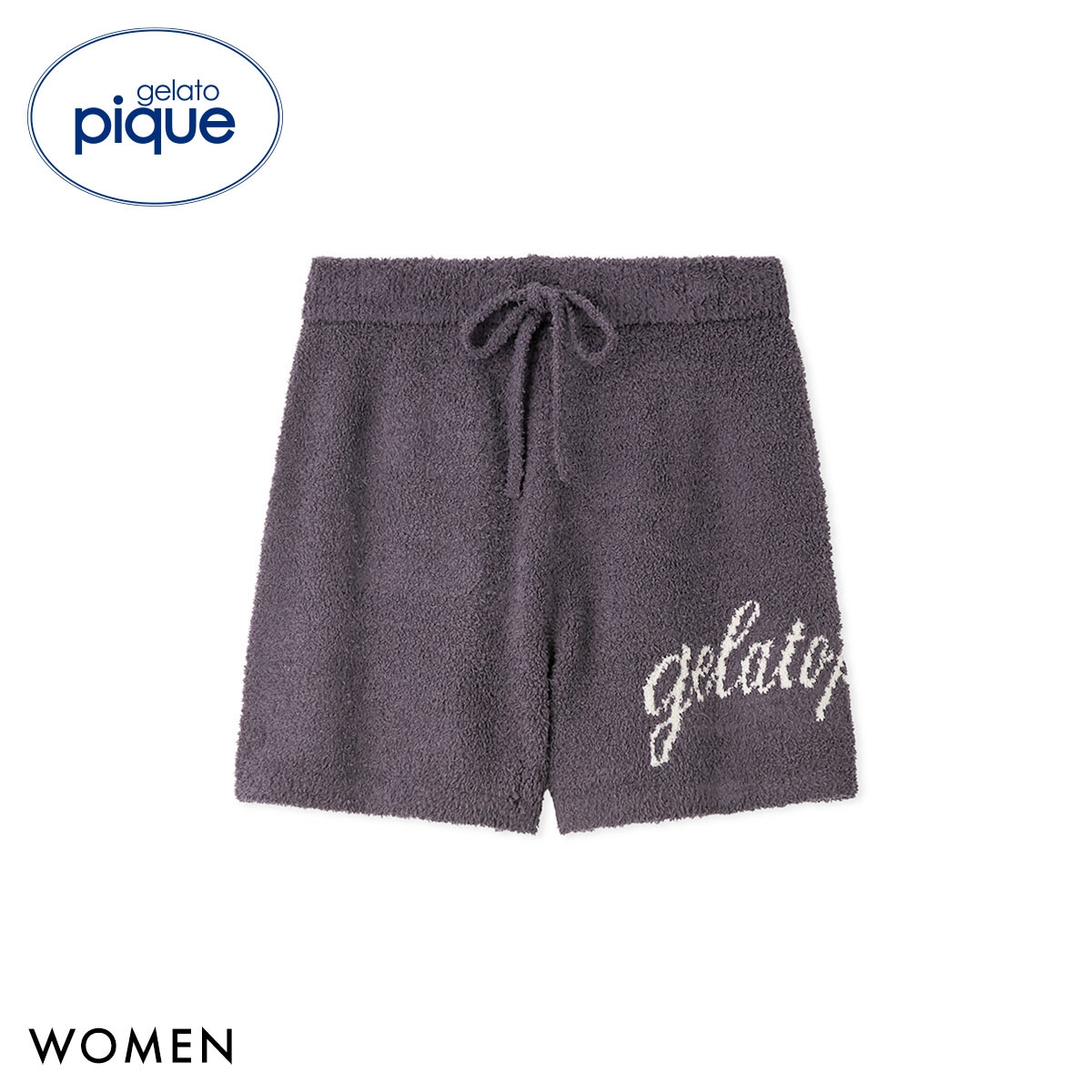 ジェラートピケ レディース ベビモコキャットジャガードショートパンツ ジェラピケ パジャマ ルームウェア gelato pique(NV-ネイビー-Free)