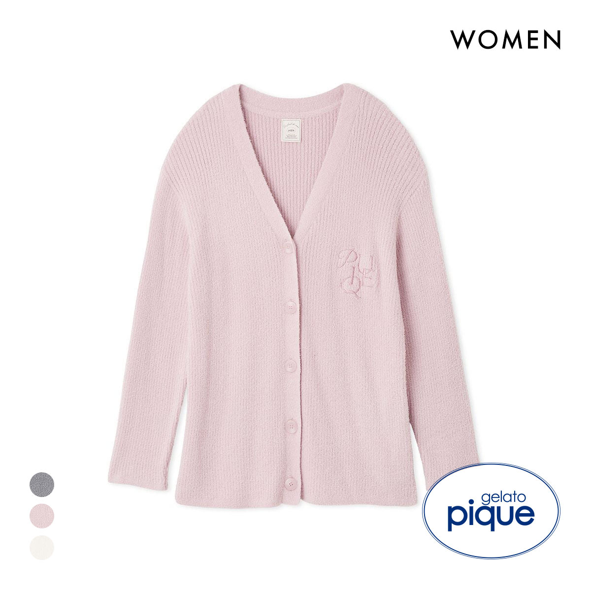 ジェラートピケ ホットスムーズィーリブカーディガン＆リブロングパンツ上下セット ジェラートピケ ホットスムーズィーリブカーディガン＆リブ