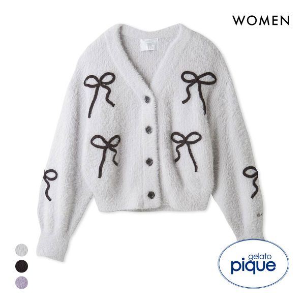 ジェラートピケ レディース HALLOWEEN リボンフェザーカーディガン ジェラピケ パジャマ ルームウェア gelato pique