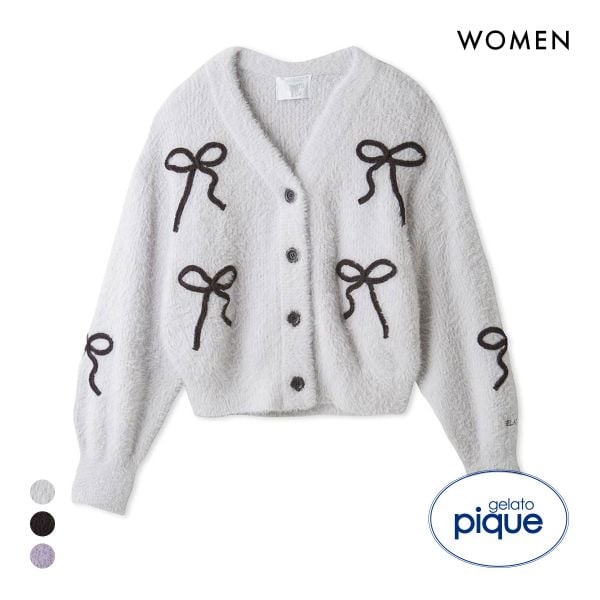 ジェラートピケ レディース HALLOWEEN リボンフェザーカーディガン ジェラピケ パジャマ ルームウェア gelato pique