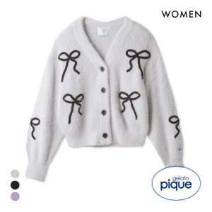 ジェラートピケ レディース HALLOWEEN リボンフェザーカーディガン ジェラピケ パジャマ ルームウェア gelato pique